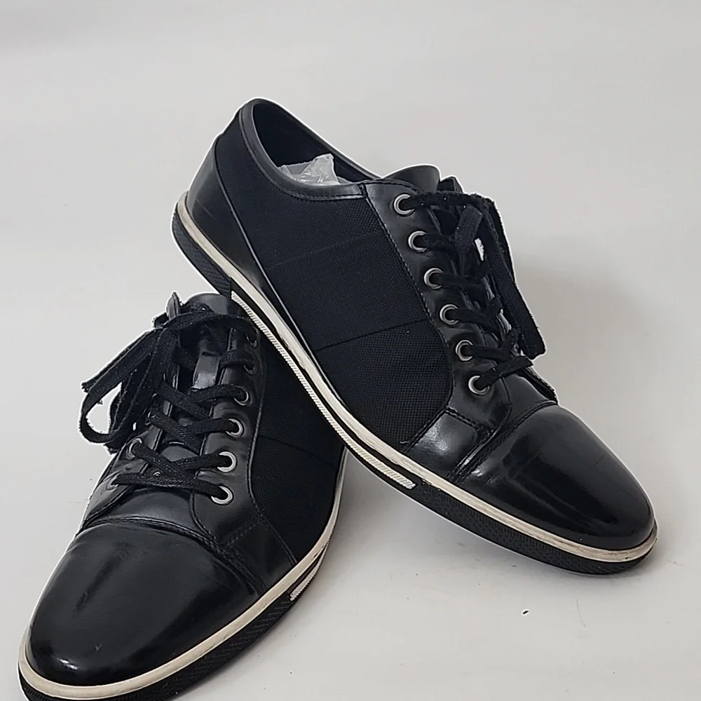 Zanzara Rory Black Leather Sneakers Size 12